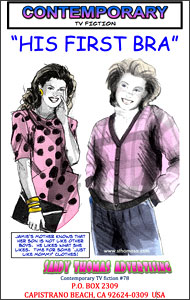 His First Bra by Sandy Brown sandy thomas, mags inc, crossdress, transvestite, transvestism, transgender. contemporary TV fiction, Sissy, Sissy to Stewardess.