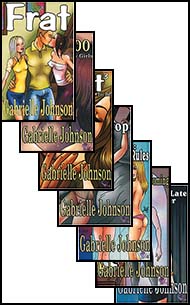 All Seven Frat Novelettes by Gabrielle Johnson Mags Inc novelettes, sexy transgender stories, sexy crossdressing stories, sexy feminization stories. Gabrielle Johnson