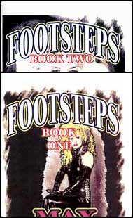 Footsteps Books 1 & 2 by Max Swyft mags inc, novelettes, crossdressing stories, transgender, transsexual, transvestite stories, female domination, Max Swyft