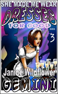SHE MADE ME WEAR DRESSES FOR GOOD Part #3 eBook Janice Wildflower Gemini mags, inc, novelettes, ebooks, crossdressing, transgender, transsexual, transvestite, feminine, domination
